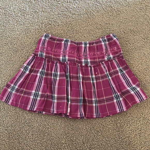Old Navy Skirts Old Navy Pink Purple Plaid Skirt Poshmark